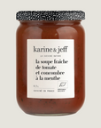 La soupe fraîche de tomate et concombre à la menthe