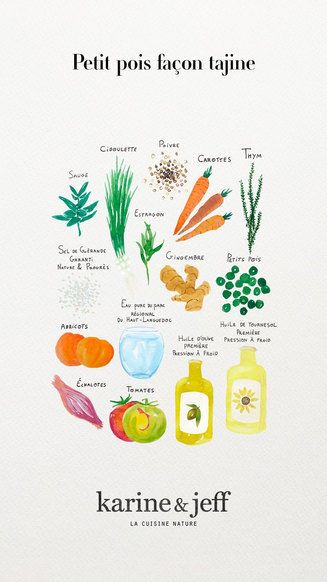 Histoire de recette : le petit pois façon tajine, carottes, abricot et ciboulette