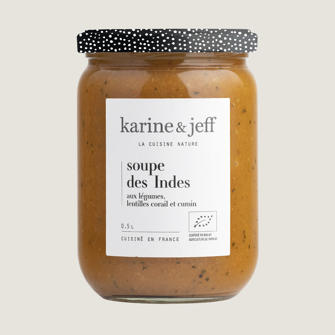 Soupe des Indes - aux légumes, lentilles corail et cumin