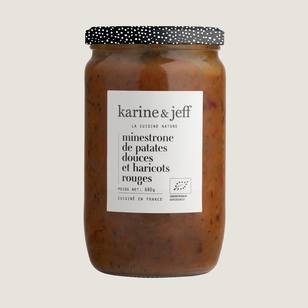 Minestrone de patates douces et haricots rouges