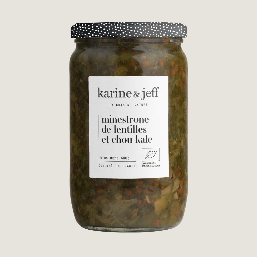 Minestrone de lentilles et chou kale