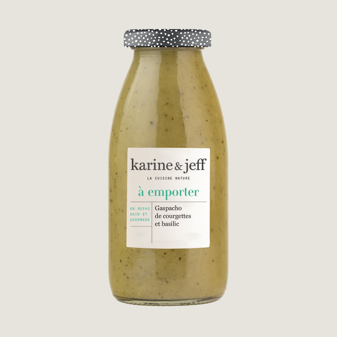 Gaspacho de courgettes et basilic