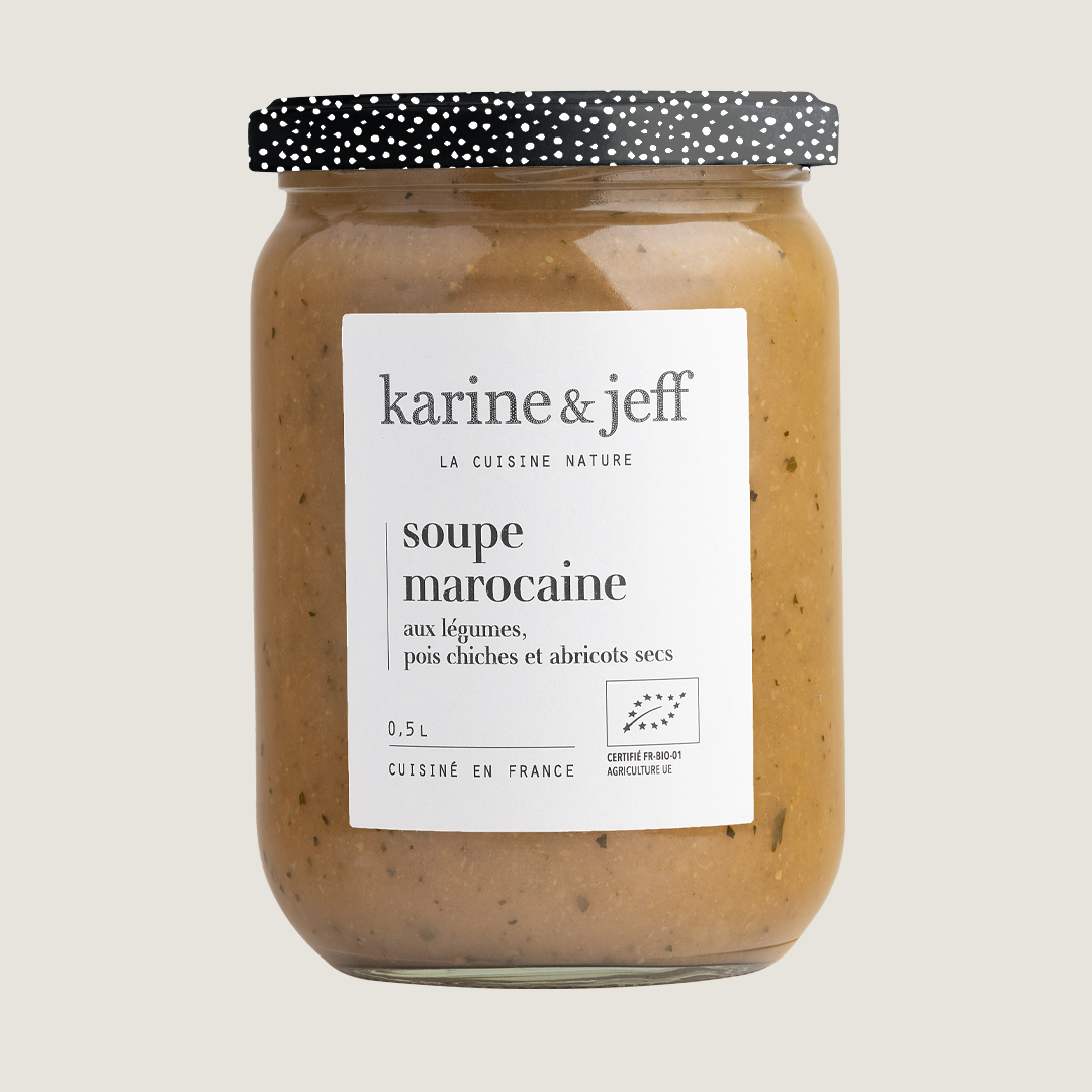 Soupe Marocaine - aux légumes, pois chiches et abricots secs